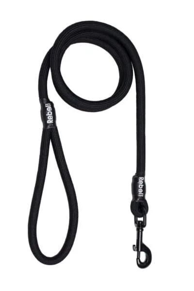 Basic Leash Zwart / Large - 12 mm x 140 cm