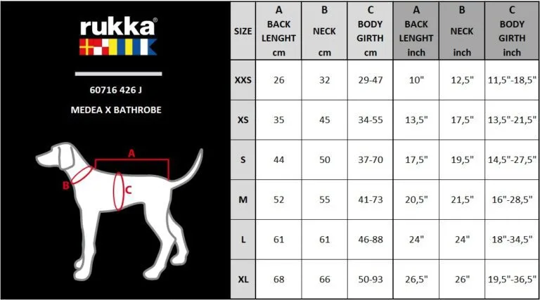 Rukka Medea X Bathrobe Large | Sneldrogende hondenbadjas maat L