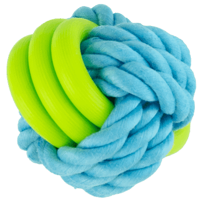 Pawise Fetch & Play Twin Rope Ball