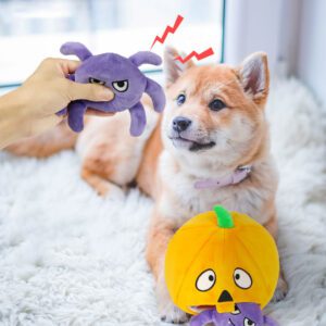 Halloween Huisdierspeelgoed Set – “Pumpkin Ghost Nest” | Met Geluid & Zachte Fluweelstof