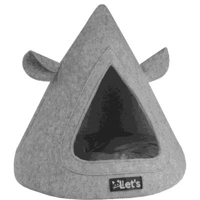 Let's sleep Pet Cave TeePee Grijs