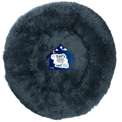 Donskleurig, comfortabel dierenmandje in donkergrijs voor katten en kleine honden. Perfect voor knusse slaapplaatsen.