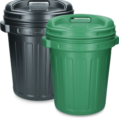 VOER00002_VOER00003GROEP.png Voerton met draaisluiting 40 liter Black Zwart