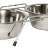 RVS Voerbak Twin Feeder 2 x 450 ml