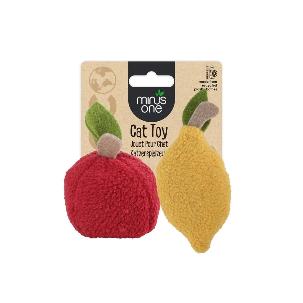 MINU37394.jpg Minus One Fruit Cat Toys Lemon & Apple