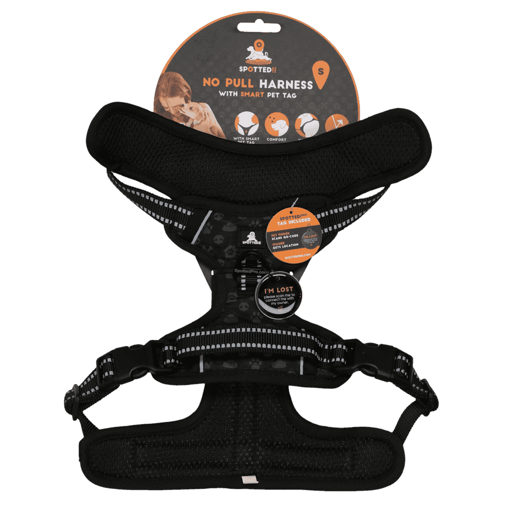 Spotted! Pro No Pull Harnas Donker Grijs S