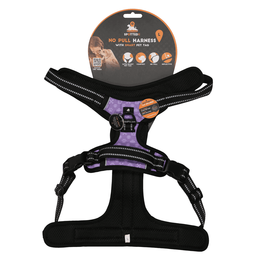 Spotted! Pro No Pull Harnas Paars L