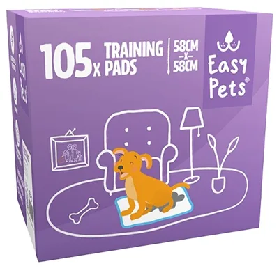 EasyPets Puppypads Lavendel 58x58cm - trainingsonderlegger voor pups - 105 stuks