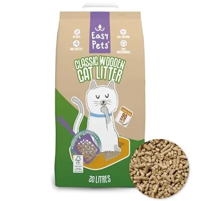 EasyPets Bio Classic Wood kattenbakvulling - gerecycled hout - 20 liter