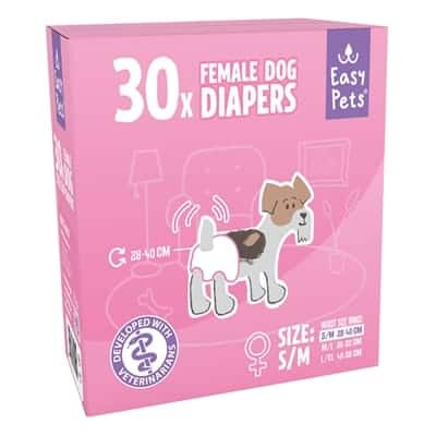 EasyPets Hondenluiers voor teven - maat S/M - 30 stuks
