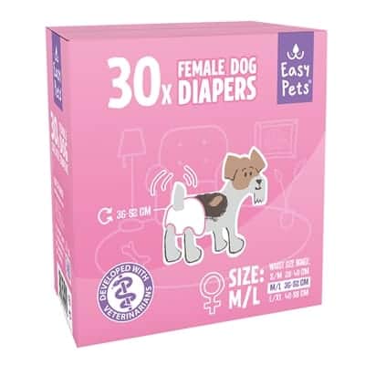 EasyPets Hondenluiers voor teven - maat M/L - 30 stuks