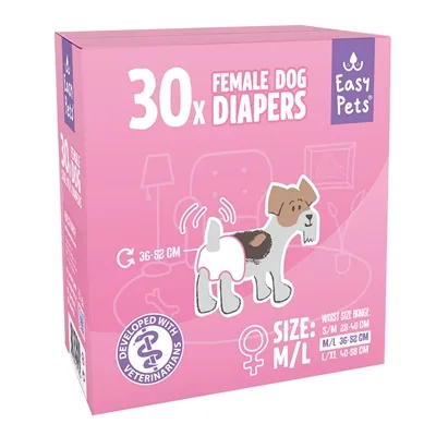 EasyPets Hondenluiers voor teven - maat M/L - 30 stuks