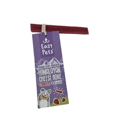 EasyPets Cheese Bone Aardbei kauwsnack voor honden - maat XS