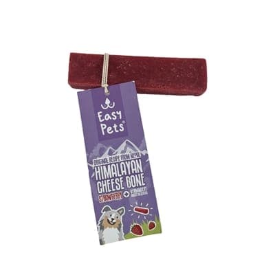 EasyPets Cheese Bone Aardbei kauwsnack voor honden - maat L