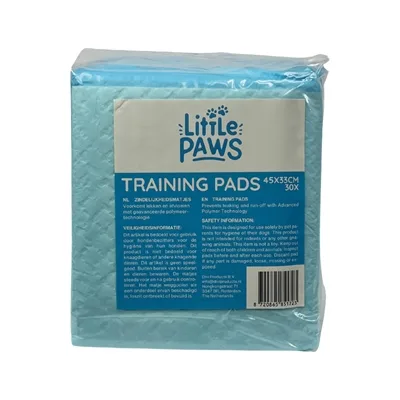 Little Paws Trainingsonderlegger 33x45cm - zindelijkheidstraining voor honden - 30 stuks