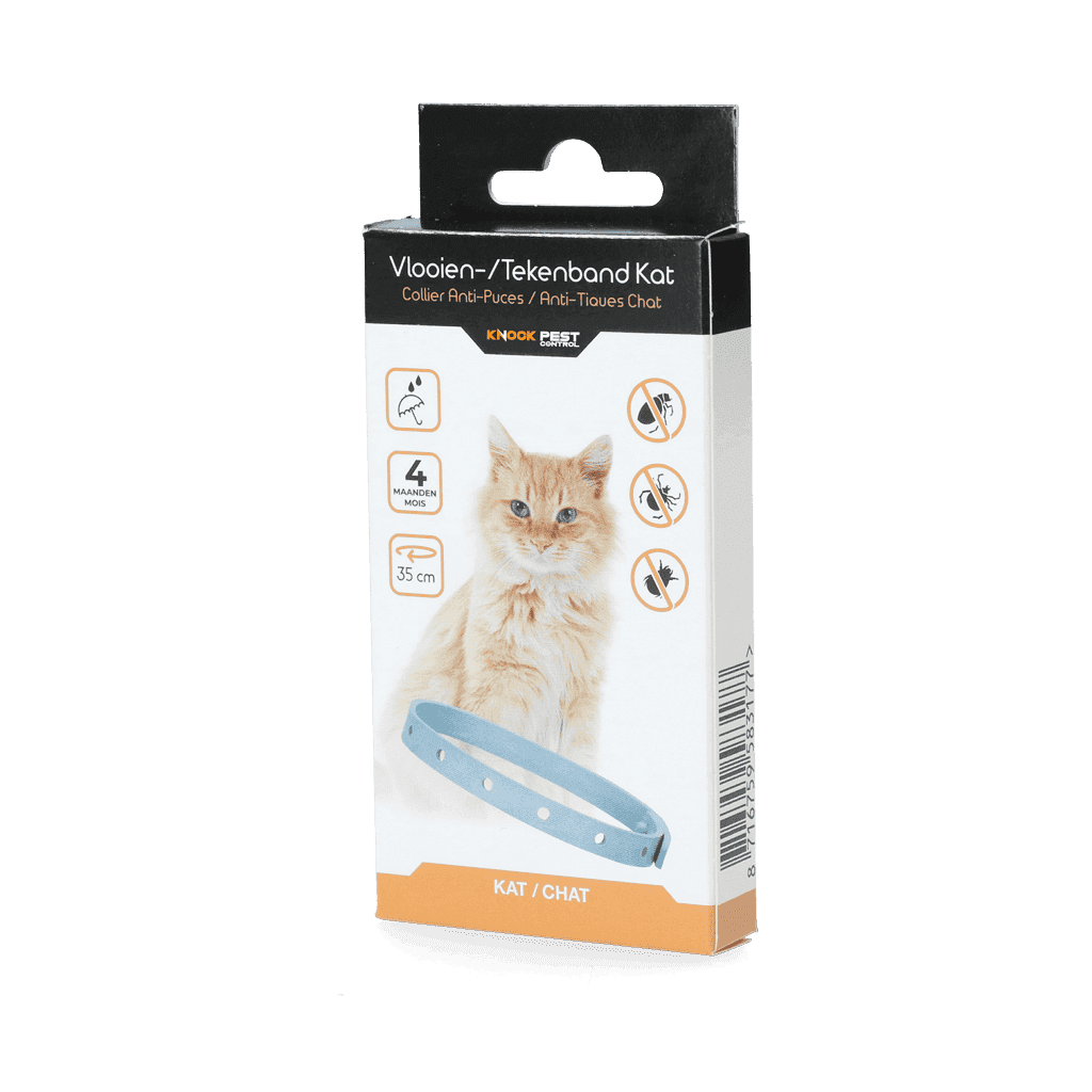 Knock Pest Vlooien/Tekenband Kat 33 cm NL/FR