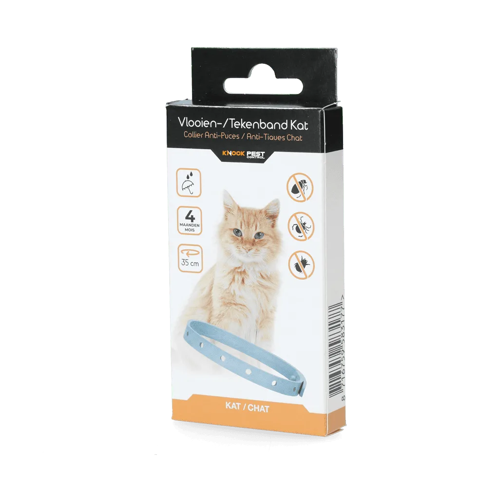 Knock Pest Vlooien/Tekenband Kat 33 cm NL/FR