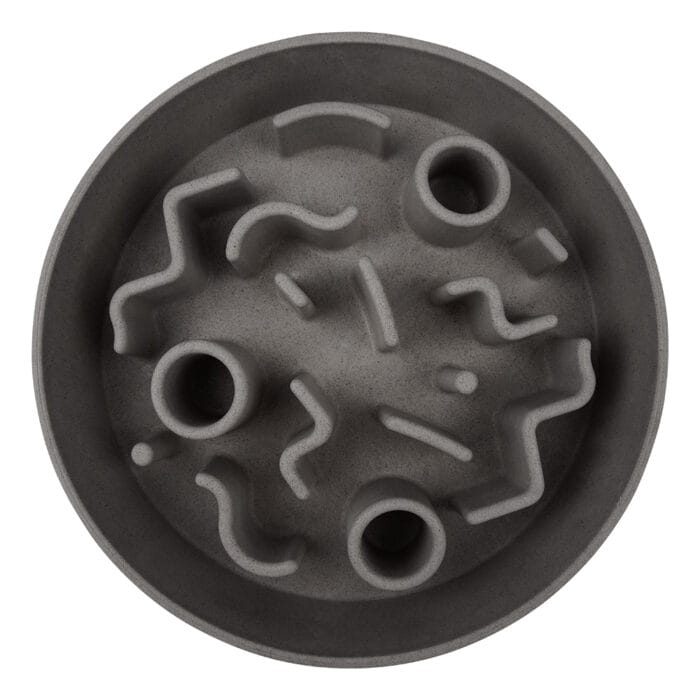District 70 - BAMBOO Hond Slowfeeder - Grijs - ø 28 cm
