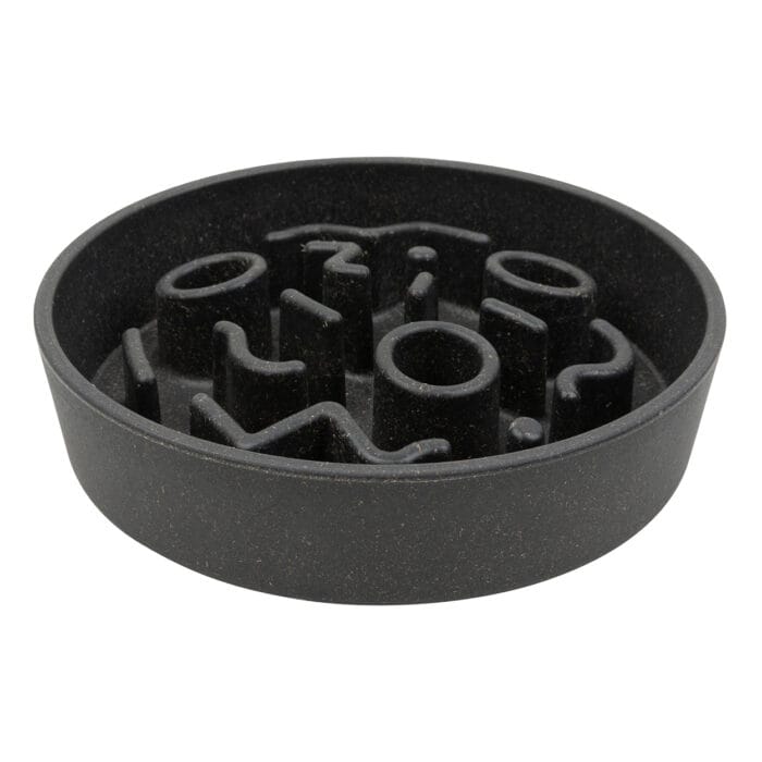 District 70 - BAMBOO Hond Slowfeeder - Donkergrijs - ø 17 cm