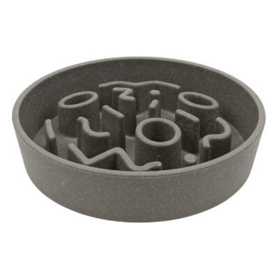 District 70 - BAMBOO Hond Slowfeeder - Grijs - ø 17 cm