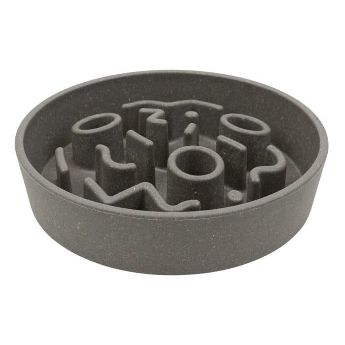 District 70 - BAMBOO Hond Slowfeeder - Grijs - ø 17 cm