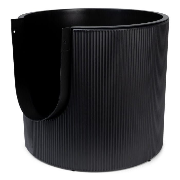 District 70 - FUSE Design Kattenbak - Incl. Cover - Ribbed Tin Zwart