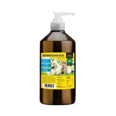 Utopia Diertotaal Hennepzaadolie Met Pompje 1 ltr