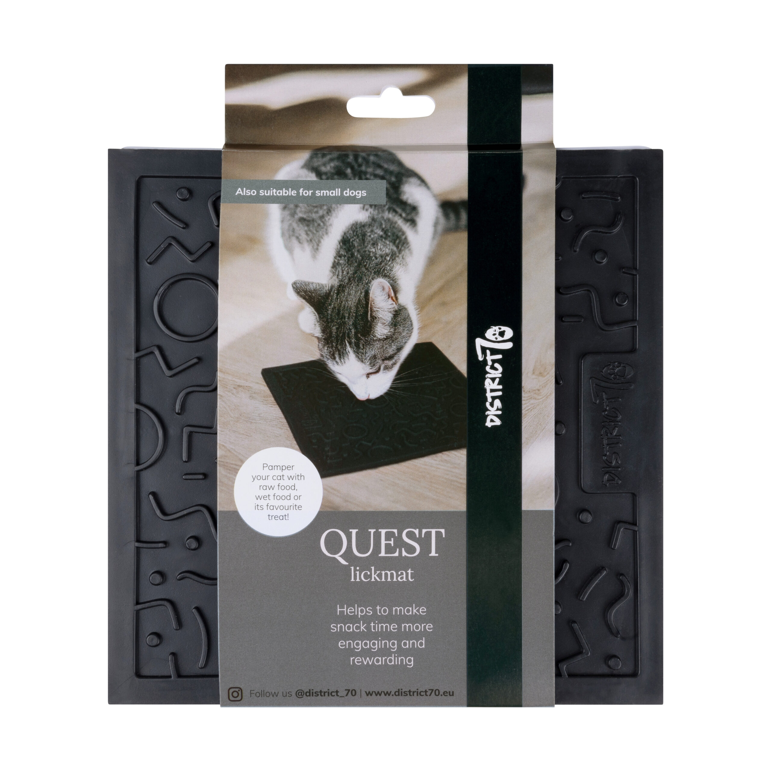 District 70 - QUEST Likmat - Donkergrijs - 20 x 20 cm