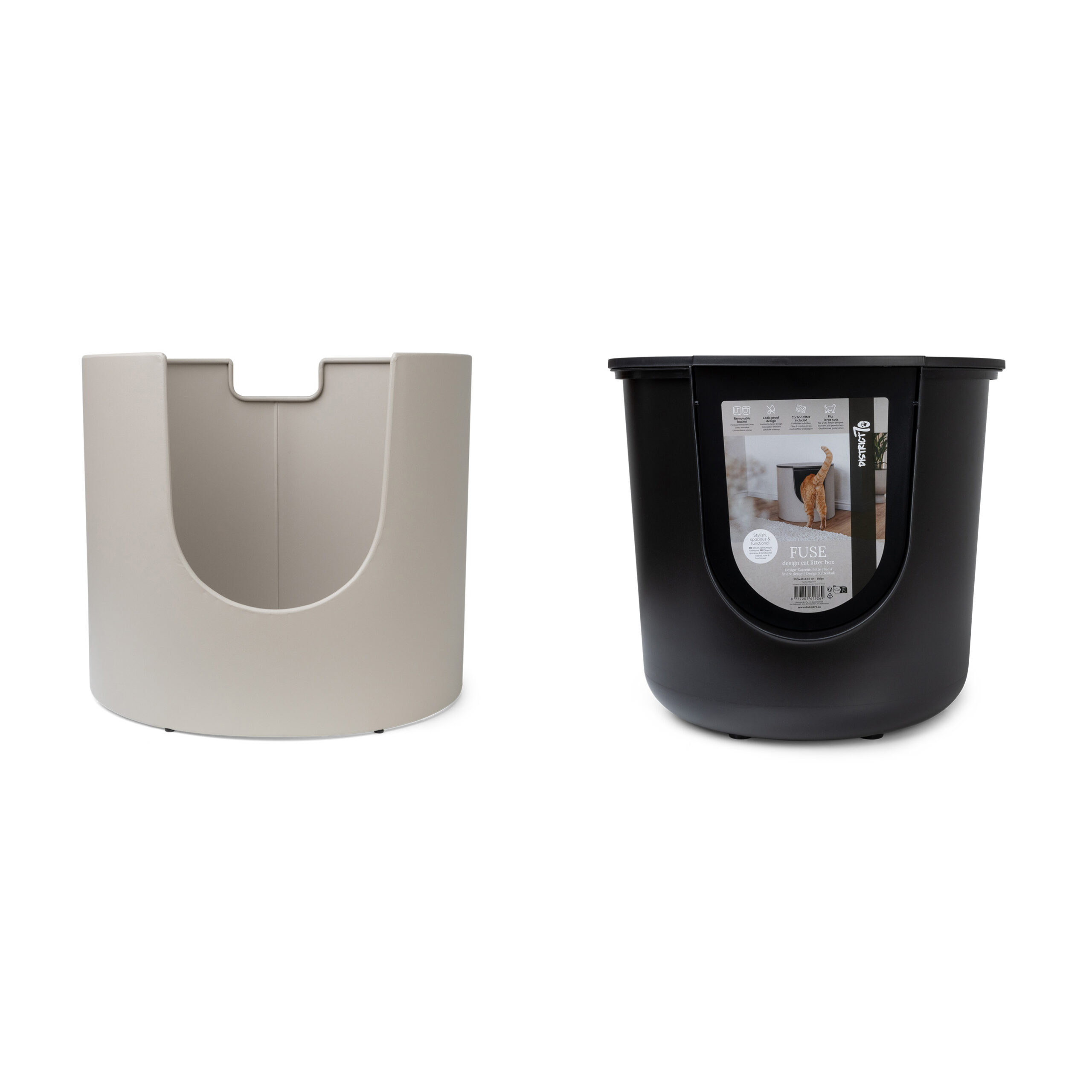 District 70 - FUSE Design Kattenbak - Incl. Cover - Tin Beige