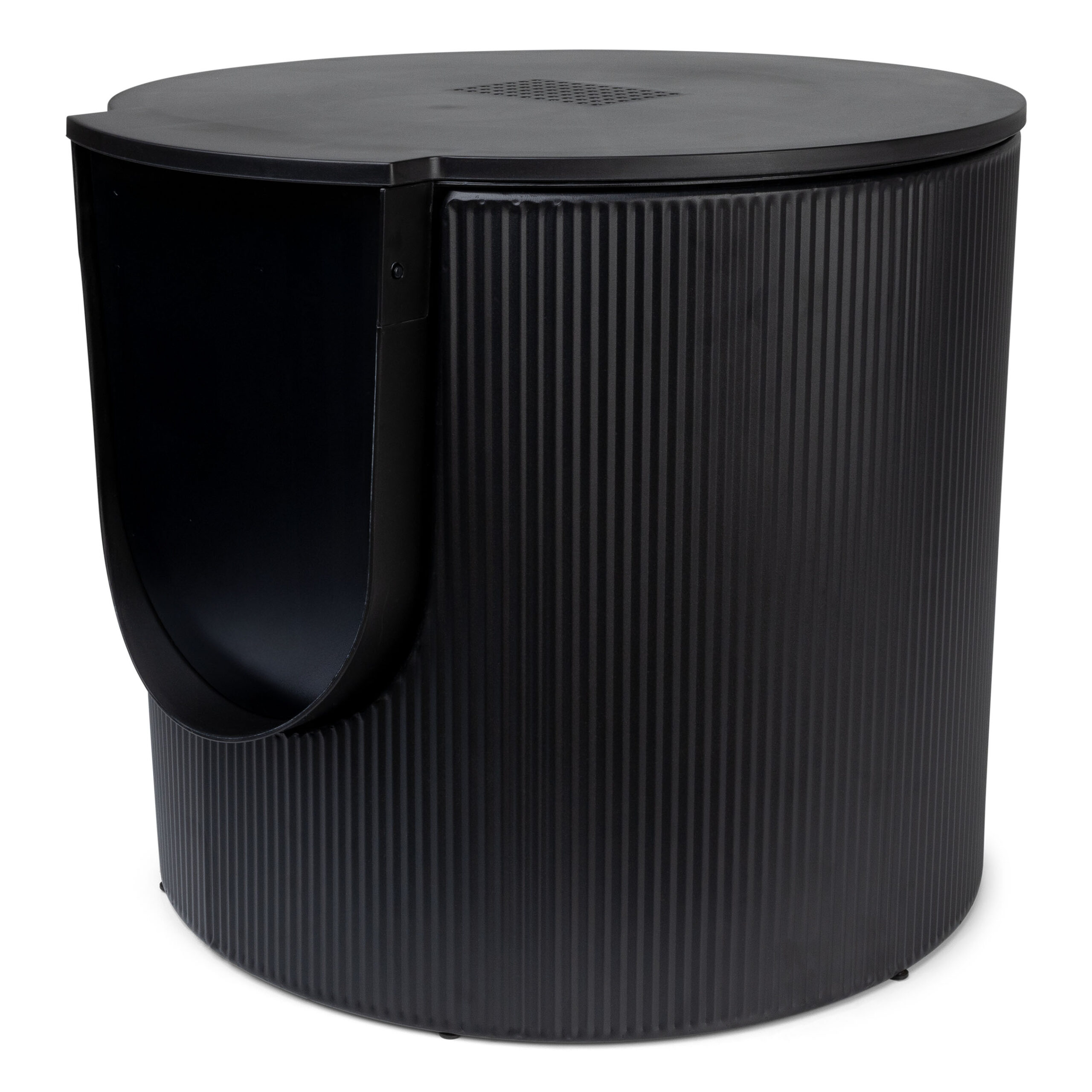 District 70 - FUSE Design Kattenbak - Incl. Cover - Ribbed Tin Zwart