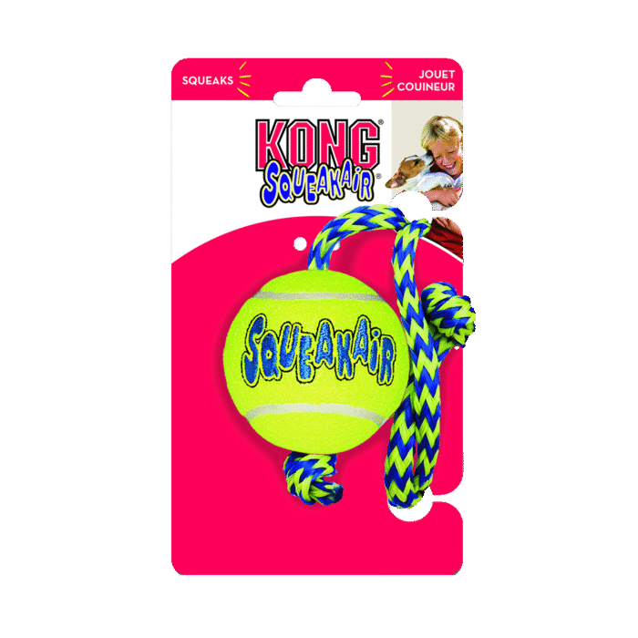 KONG SqueakAir® Balls met touw