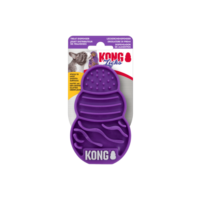 KONGCPLP3E.png KONG Licks Treat Dispenser Kat Paars S