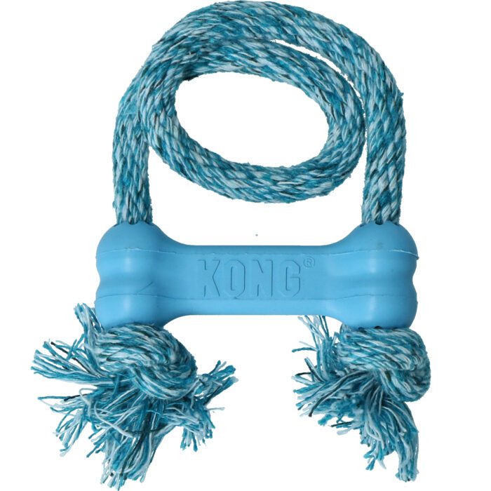 KONGKP51E2.jpg KONG Puppy Goodie Bone met touw Assorti XS