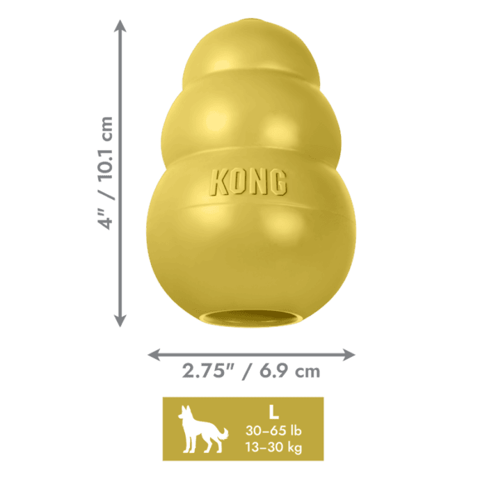 KONG 50th Anniversary KONG Classic Gold Lg