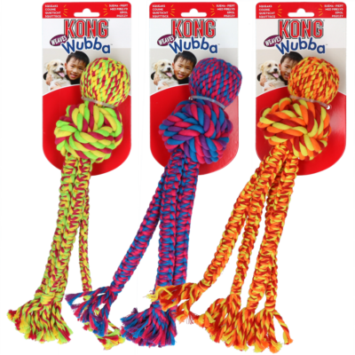 KONG Wubba Weaves met touw Assorti L