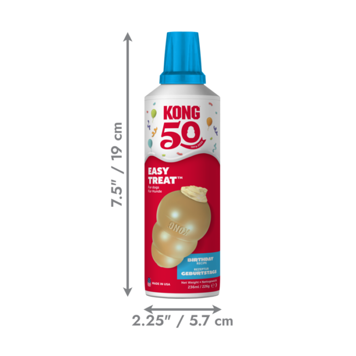 KONG 50th Anniversary KONG Easy Treat® Birthday Cake 8 oz