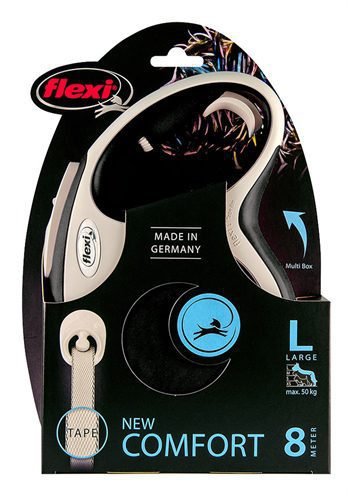 FLEXI New Comfort Tape Rollijn Zwart L 8 m