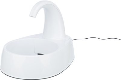 410411.jpg Trixie Voerbak Drinkfontein Curved Strong Wit 2,5 l