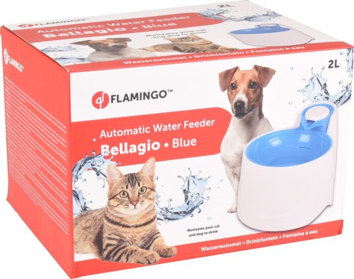 518217_V_01 Flamingo Drinkfontein Bellagio Wit & Blauw 2 L