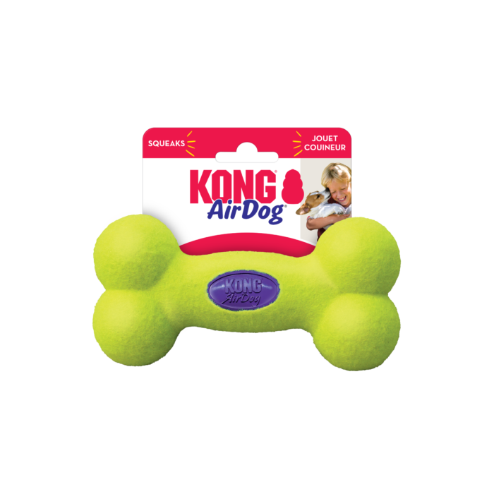KONG AirDog Squeaker Bone M verpakking Verpakking van KONG AirDog Squeaker Bone hondenspeeltje maat M