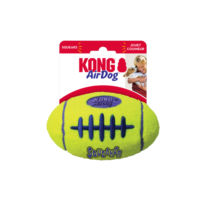 Verpakking van KONG AirDog Squeaker Football hondenspeeltje maat M