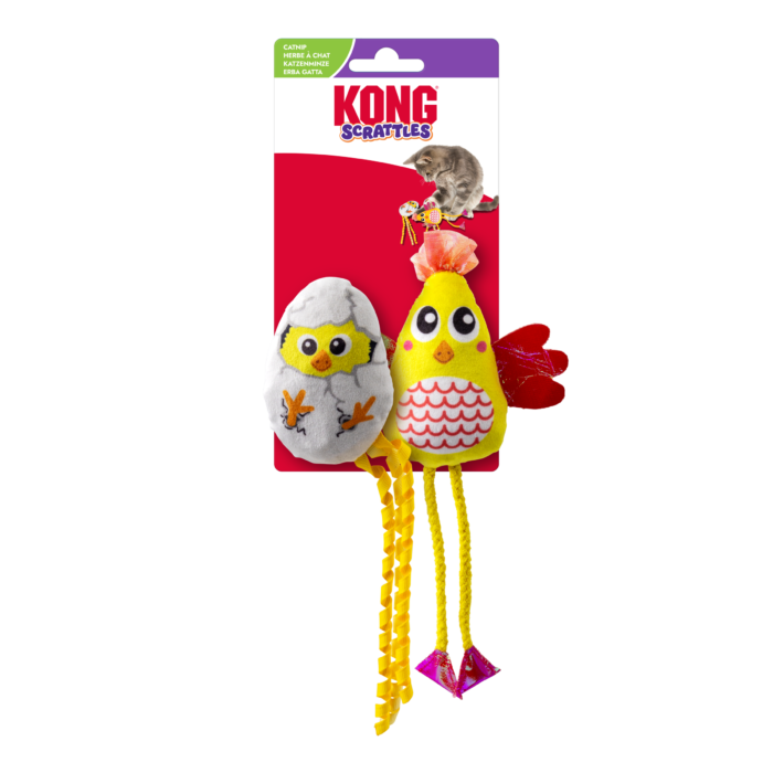 KONG Scrattles Kip 2-pk verpakking