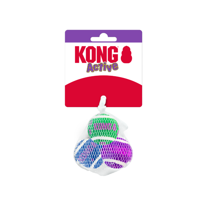 KONG Cat Active Tennis Balls met belletjes verpakking