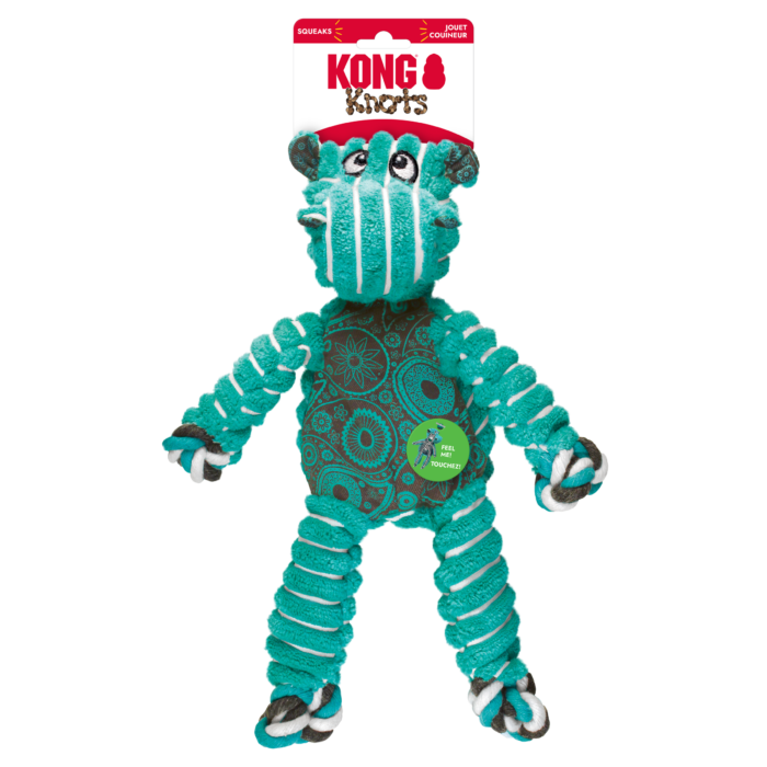 KONG Floppy Knots Nijlpaard verpakking