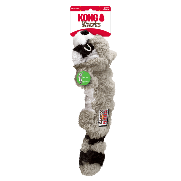 Verpakking van KONG Scrunch Knots Wasbeer maat M/L