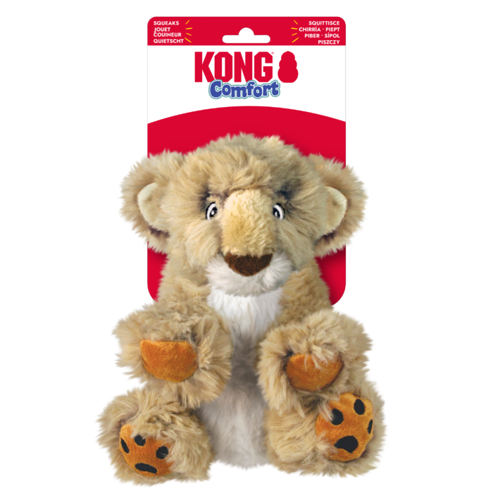 KONG Comfort Kiddos Leeuw L verpakking