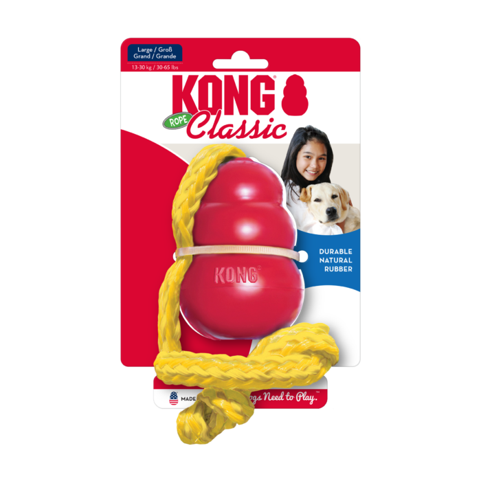 KONG Classic met touw verpakking maat L Verpakking van KONG Classic met touw maat L