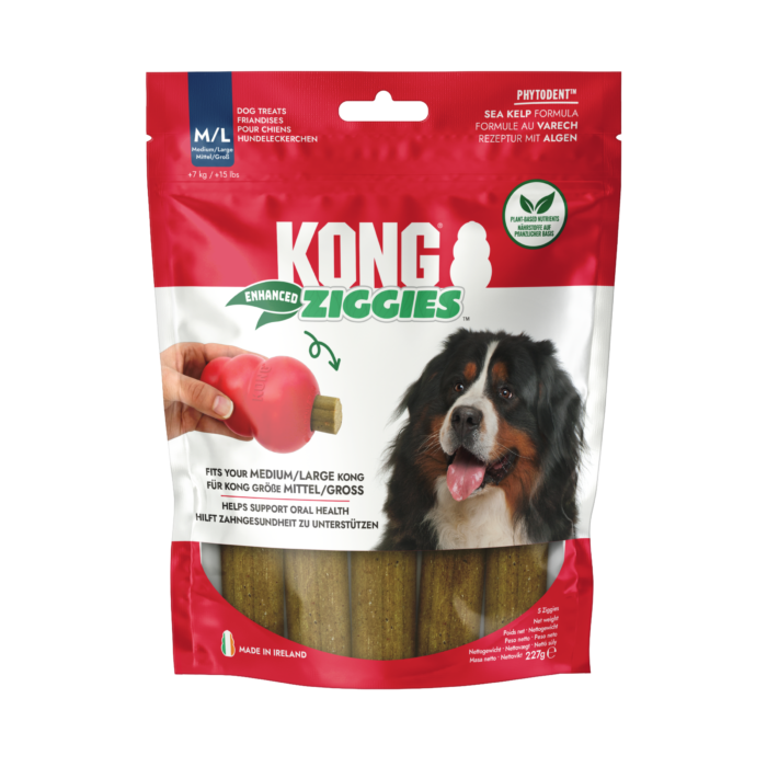 Verpakking van KONG Ziggies hondensnack maat M/L