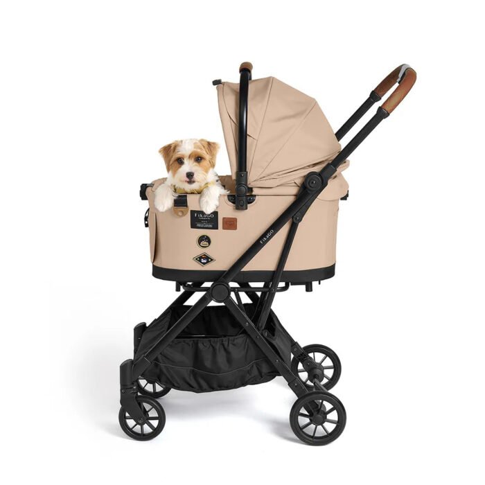 fikago-flytta-plus-hondenbuggy-hygge-beige FikaGo Flytta Plus hondenbuggy Hygge Beige